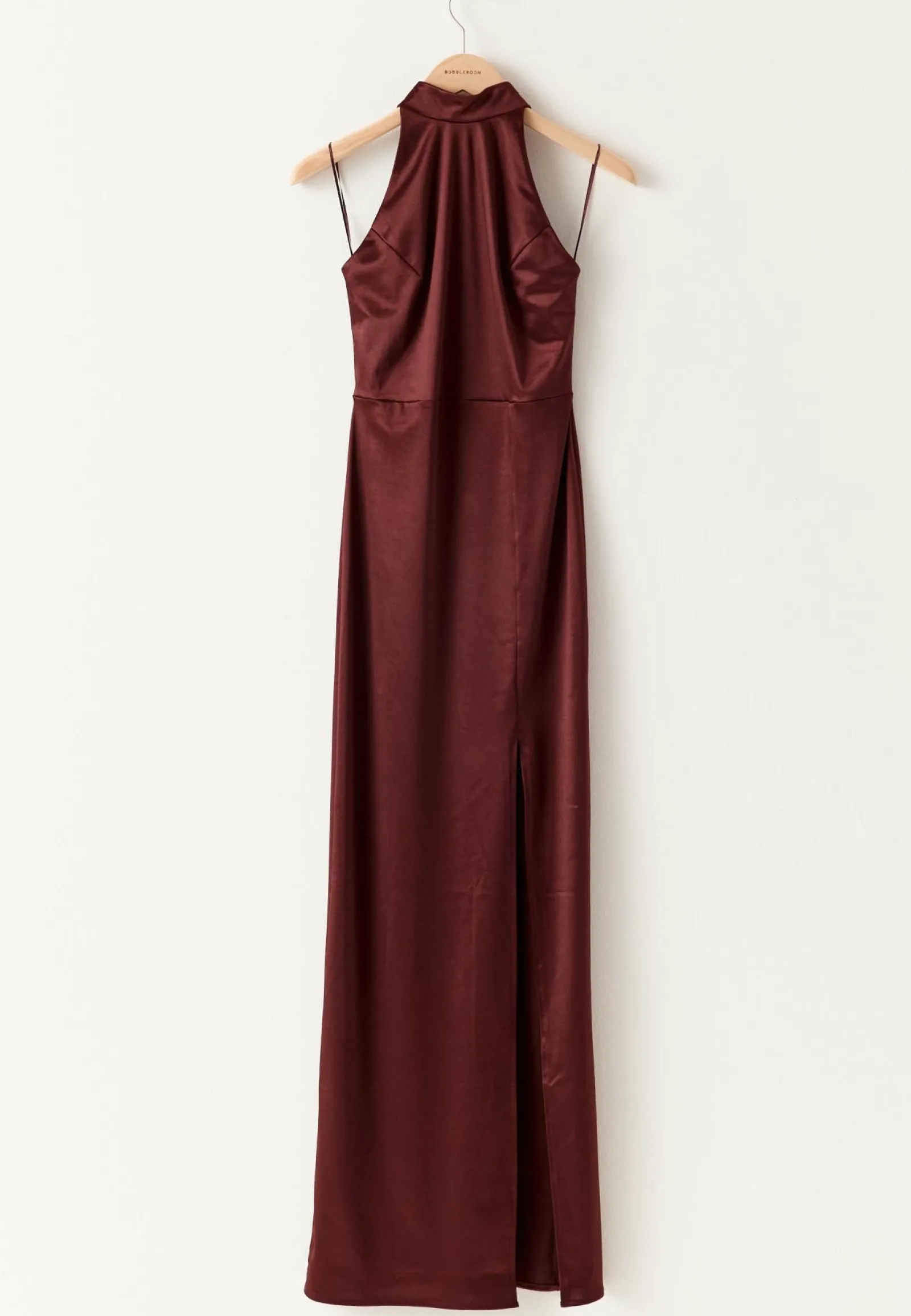 Bubbleroom Occasion Morsiusneitomekot|Juhlamekot*Stretch Satin Halterneck Gown