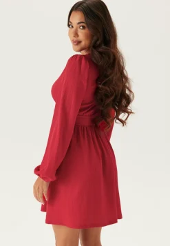 BUBBLEROOM Joulumekot|Pitkähihaiset Mekot*Structure Button Mini Dress