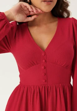 BUBBLEROOM Joulumekot|Pitkähihaiset Mekot*Structure Button Mini Dress