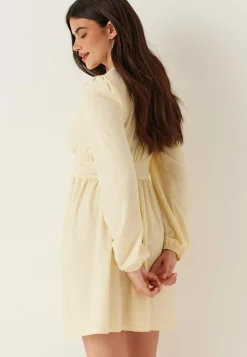 BUBBLEROOM Pitkähihaiset Mekot|Minimekot*Structure Button Mini Dress