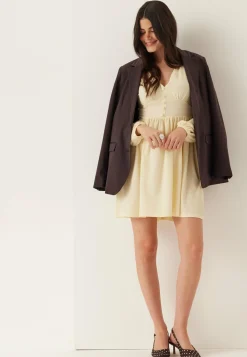 BUBBLEROOM Pitkähihaiset Mekot|Minimekot*Structure Button Mini Dress