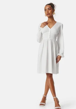 BUBBLEROOM Kesämekot|Pitkähihaiset Mekot*Structure Button Short Dress