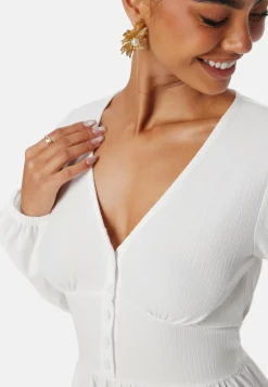 BUBBLEROOM Kesämekot|Pitkähihaiset Mekot*Structure Button Short Dress