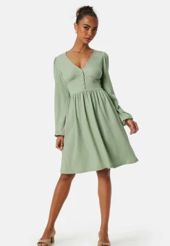 BUBBLEROOM Smokkimekot|Kesämekot*Structure Button Short Dress