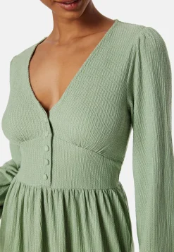 BUBBLEROOM Smokkimekot|Kesämekot*Structure Button Short Dress