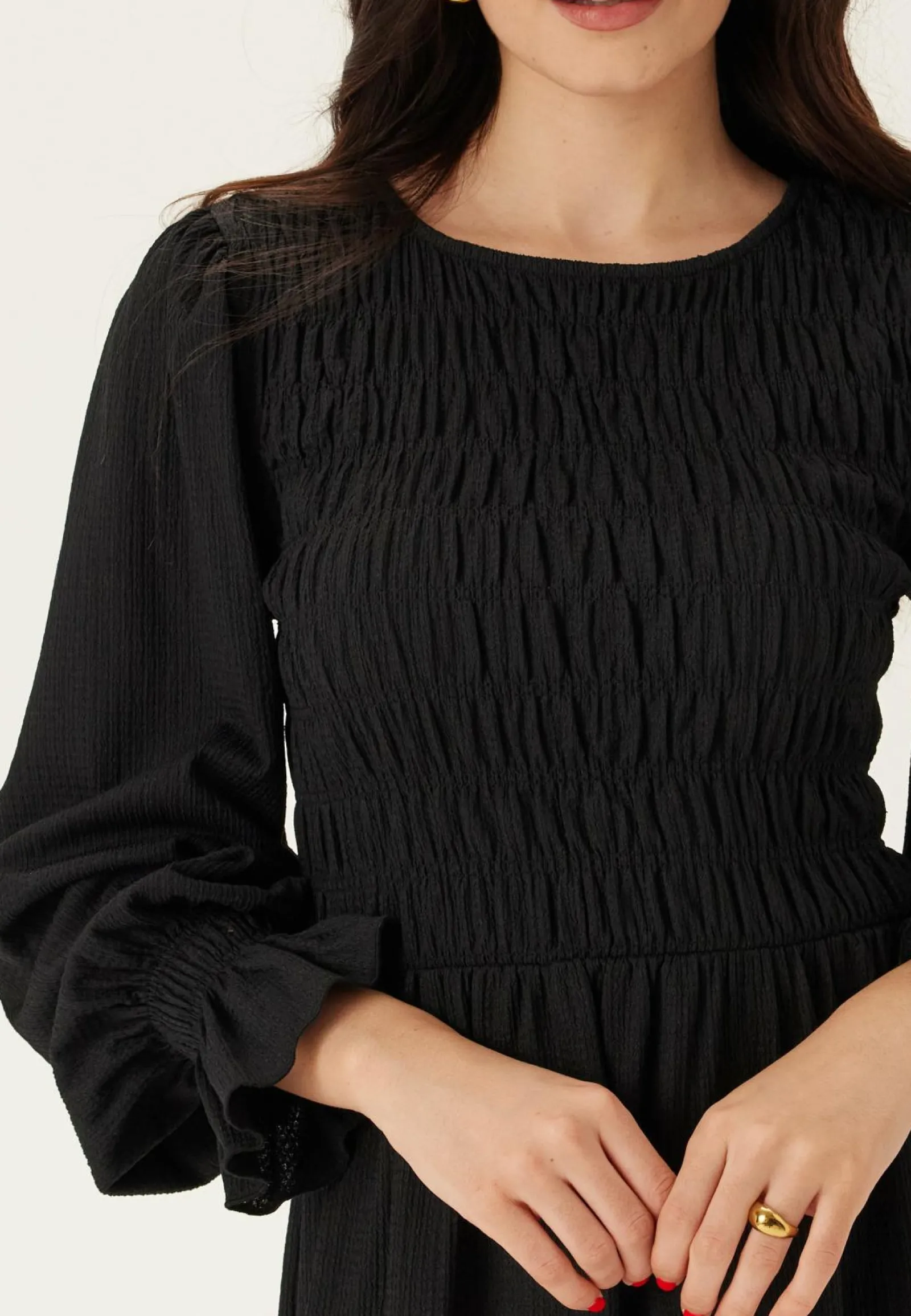 BUBBLEROOM Puhvihihalliset Mekot|Pitkähihaiset Mekot*Structure Long Sleeve Midi Dress