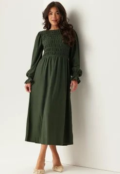 BUBBLEROOM Smokkimekot|Joulumekot*Structure Long Sleeve Midi Dress