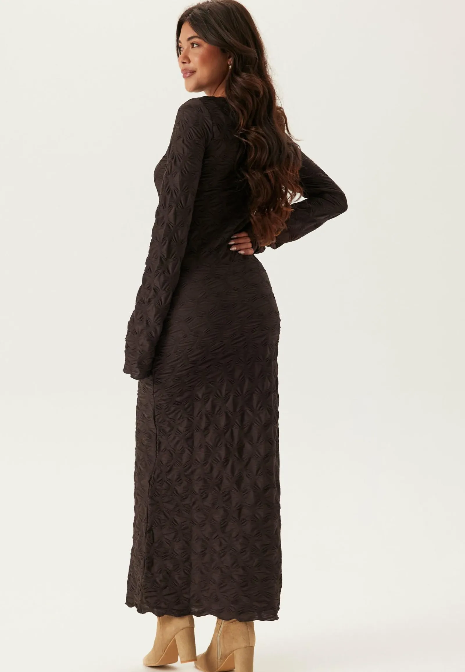 BUBBLEROOM Pitkähihaiset Mekot|Midimekot*Structure Long Sleeve Midi Dress