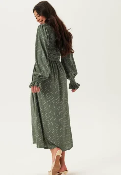 BUBBLEROOM Smokkimekot|Pitkähihaiset Mekot*Structure Long Sleeve Midi Dress