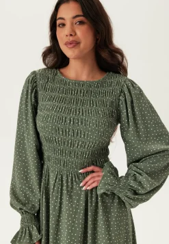 BUBBLEROOM Smokkimekot|Pitkähihaiset Mekot*Structure Long Sleeve Midi Dress