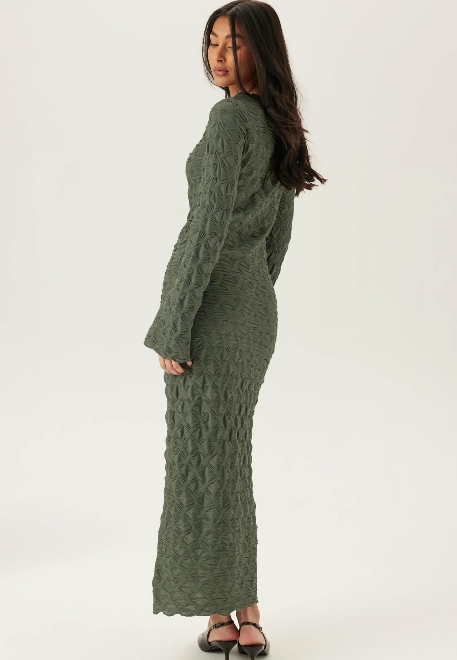 BUBBLEROOM Pitkähihaiset Mekot|Midimekot*Structure Long Sleeve Midi Dress