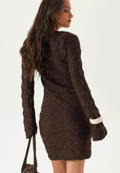 BUBBLEROOM Pitkähihaiset Mekot|Minimekot*Structure Long Sleeve Short Dress