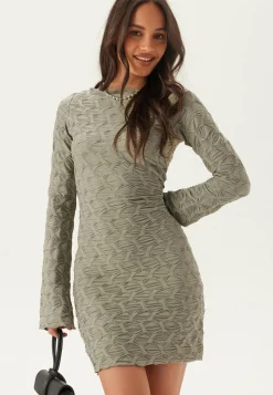 BUBBLEROOM Pitkähihaiset Mekot|Minimekot*Structure Long Sleeve Short Dress