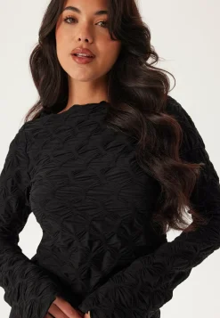 BUBBLEROOM Pitkähihaiset Topit|Rennot Topit*Structure Long Sleeve Top