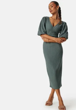 BUBBLEROOM Midimekot|Puhvihihalliset Mekot*Structure Puff Sleeve Dress