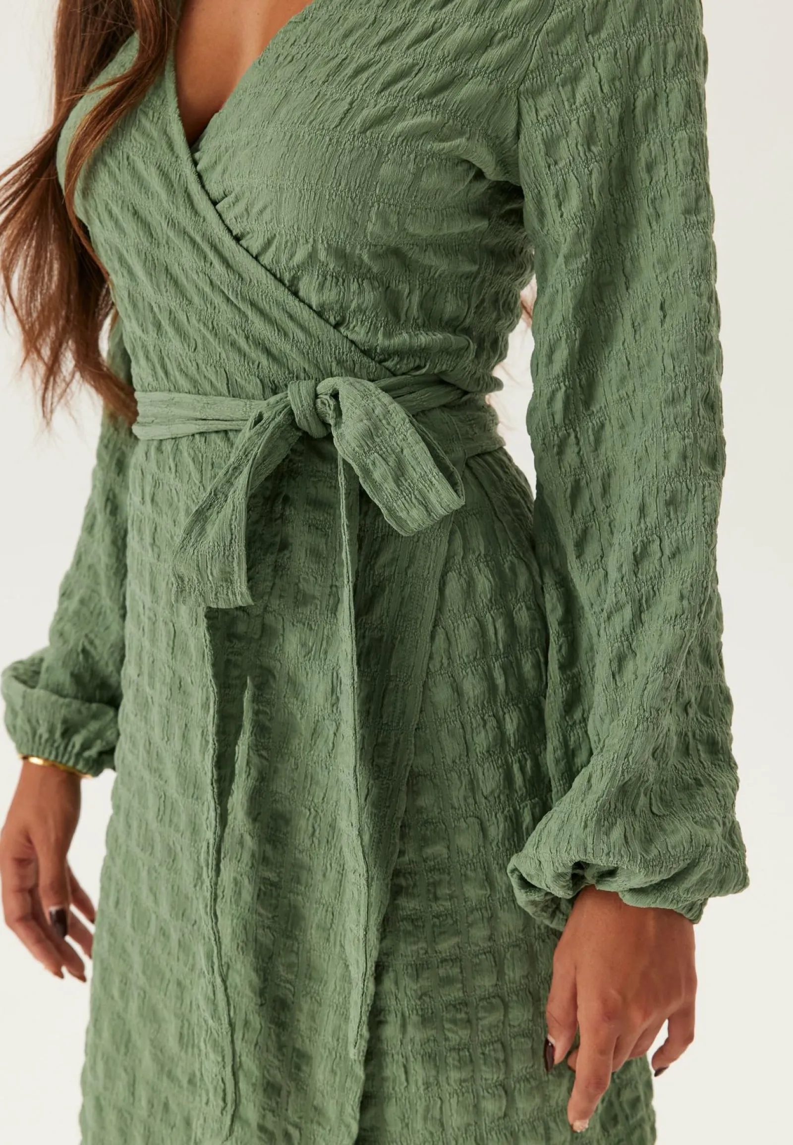 BUBBLEROOM Kietaisumekot|Pitkähihaiset Mekot*Structure Wrap Dress