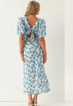 Bubbleroom Occasion Juhlamekot|Kukkakuosiset Ja Kuviolliset Mekot*Structured Puff Sleeve Ankle Dress