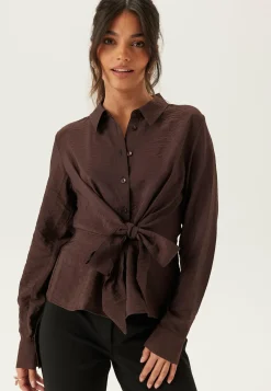 BUBBLEROOM Rusetilliset Puserot|Yksiväriset Puserot Ja Paidat*Tie Detail Shirt