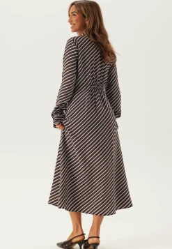 BUBBLEROOM Raidalliset Mekot|Kukkakuosiset Ja Kuviolliset Mekot*Tie Detail Shirt Dress