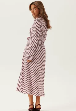 BUBBLEROOM Raidalliset Mekot|Kukkakuosiset Ja Kuviolliset Mekot*Tie Detail Shirt Dress