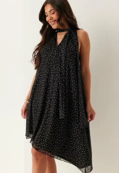 BUBBLEROOM Kukkakuosiset Ja Kuviolliset Mekot|Pilkulliset Mekot*Tie Reversible Short Mesh Dress