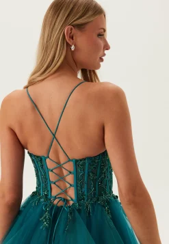 Christian Koehlert Iltapuvut|Maximekot*Tulle Frill Evening Dress with Lacing