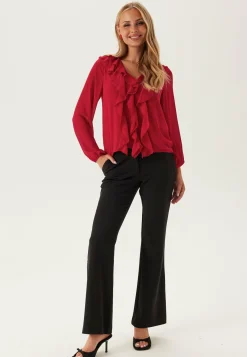 VILA Tunikat Ja Puserot|Rennot Puserot Ja Paidat*Viane L/S V-NECK FRILL TOP V-N