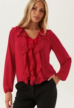 VILA Tunikat Ja Puserot|Rennot Puserot Ja Paidat*Viane L/S V-NECK FRILL TOP V-N