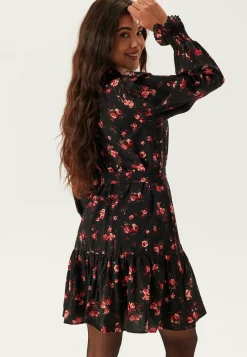 VILA Kukkakuosiset Ja Kuviolliset Mekot|Puhvihihalliset Mekot*Viclo Rose Ls Shirt Dress