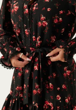 VILA Kukkakuosiset Ja Kuviolliset Mekot|Puhvihihalliset Mekot*Viclo Rose Ls Shirt Dress