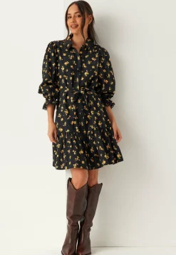 VILA Kukkakuosiset Ja Kuviolliset Mekot|Pitkähihaiset Mekot*Viclo Yle L/S SHIRT DRESS