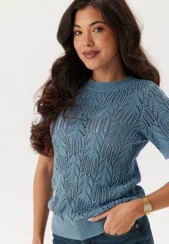 VILA Neuletopit|Neuletopit*Vicotti S/S O-NECK KNIT TOP -