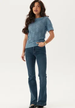 VILA Neuletopit|Neuletopit*Vicotti S/S O-NECK KNIT TOP -