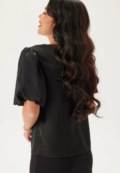 VILA Yksiväriset Puserot Ja Paidat|Juhlapyserot*Viellette 2/4 SATIN PUFF TOP S