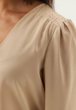 VILA Yksiväriset Puserot Ja Paidat|Tunikat Ja Puserot*Viellette L/S SMOCK SATIN TOP