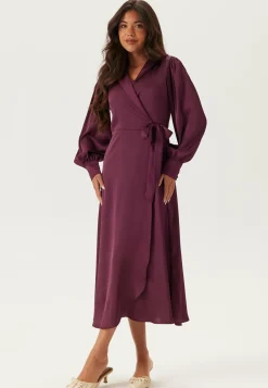 VILA Puhvihihalliset Mekot|Kietaisumekot*Vienna Ravenna L/S Ankle Wrap Dress