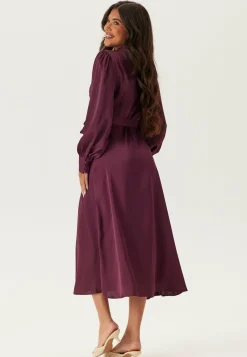 VILA Puhvihihalliset Mekot|Kietaisumekot*Vienna Ravenna L/S Ankle Wrap Dress