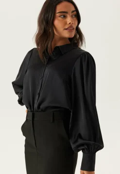 VILA Yksiväriset Puserot Ja Paidat|Rennot Puserot Ja Paidat*Vienna Ravenna L/S BALLOON SHIRT