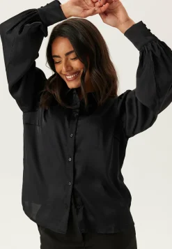 VILA Yksiväriset Puserot Ja Paidat|Rennot Puserot Ja Paidat*Vienna Ravenna L/S BALLOON SHIRT