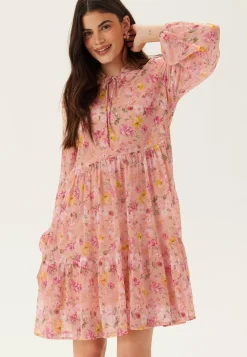 VILA Kukkakuosiset Ja Kuviolliset Mekot|Kesämekot*Vifalia L/S TIE V-NECK DRESS