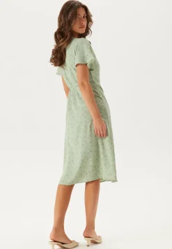 VILA Juhlamekot|Kukkakuosiset Ja Kuviolliset Mekot*Vilovie S/S Wrap Midi Dress