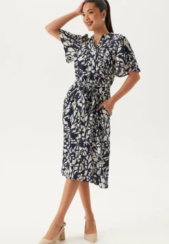 VILA Kukkakuosiset Ja Kuviolliset Mekot|Juhlamekot*Vilullu S/S KNEE SHIRT DRESS K