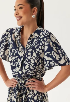 VILA Kukkakuosiset Ja Kuviolliset Mekot|Juhlamekot*Vilullu S/S KNEE SHIRT DRESS K