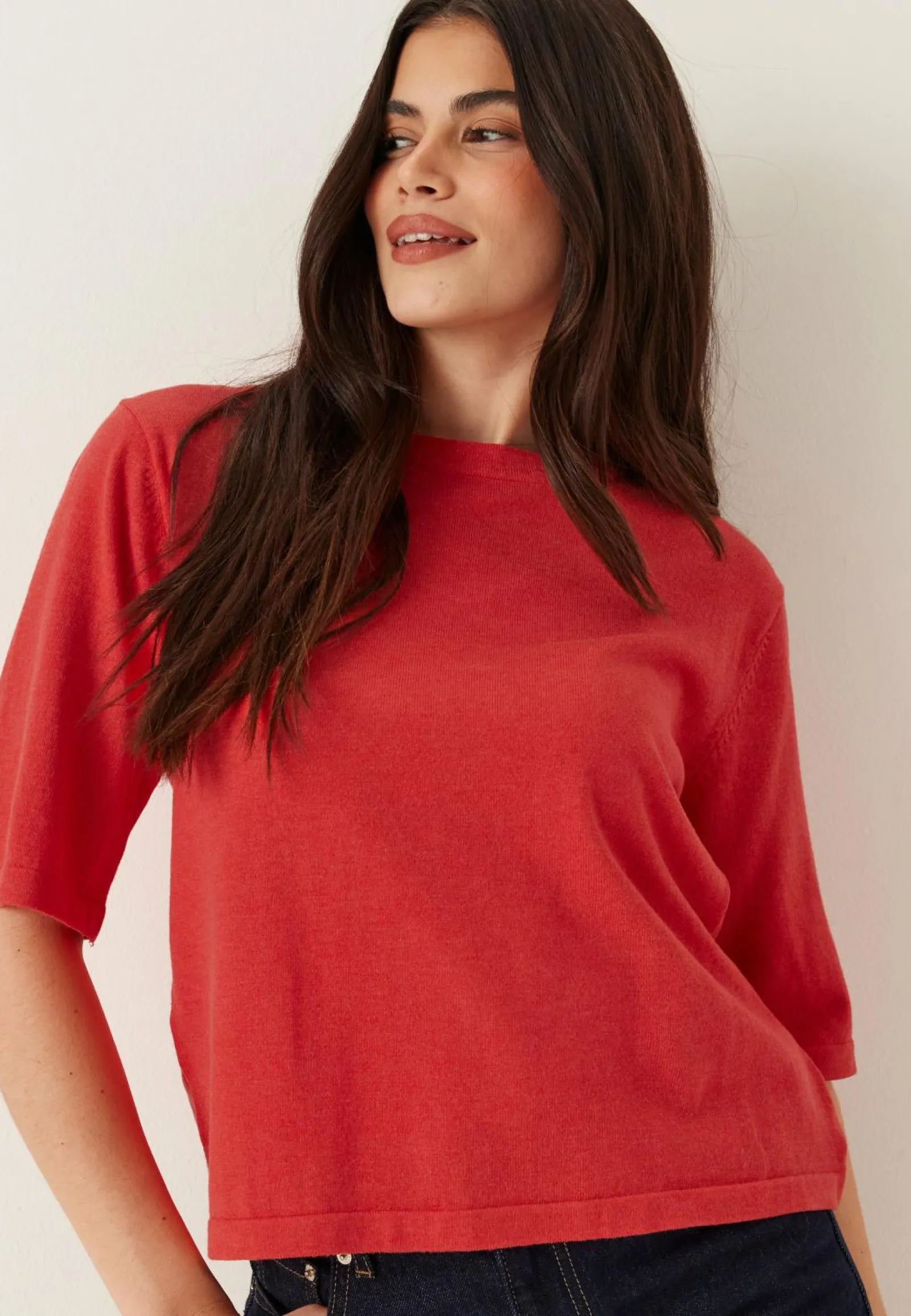 VILA Neuletopit|Neuletopit*Vimalu O-neck 2/4 KNIT TOP