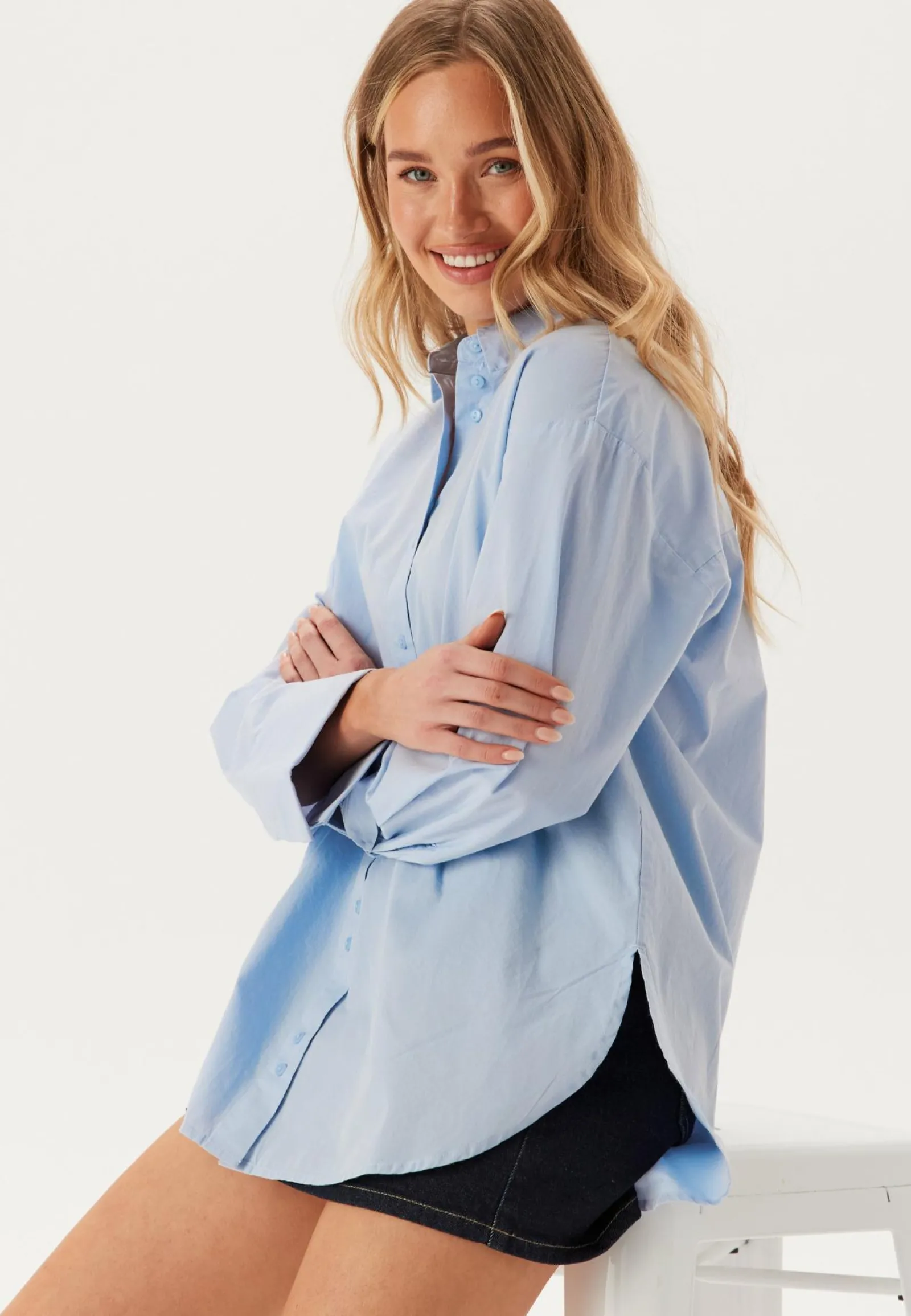 VILA Yksiväriset Puserot Ja Paidat|Paidat*Vimarlene L/S LOOSE SHIRT/LN L