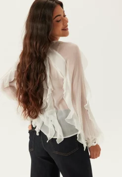 VILA Yksiväriset Puserot Ja Paidat|Tunikat Ja Puserot*Vimitalla V-neck L/S FLOUNCE S