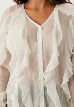 VILA Yksiväriset Puserot Ja Paidat|Tunikat Ja Puserot*Vimitalla V-neck L/S FLOUNCE S