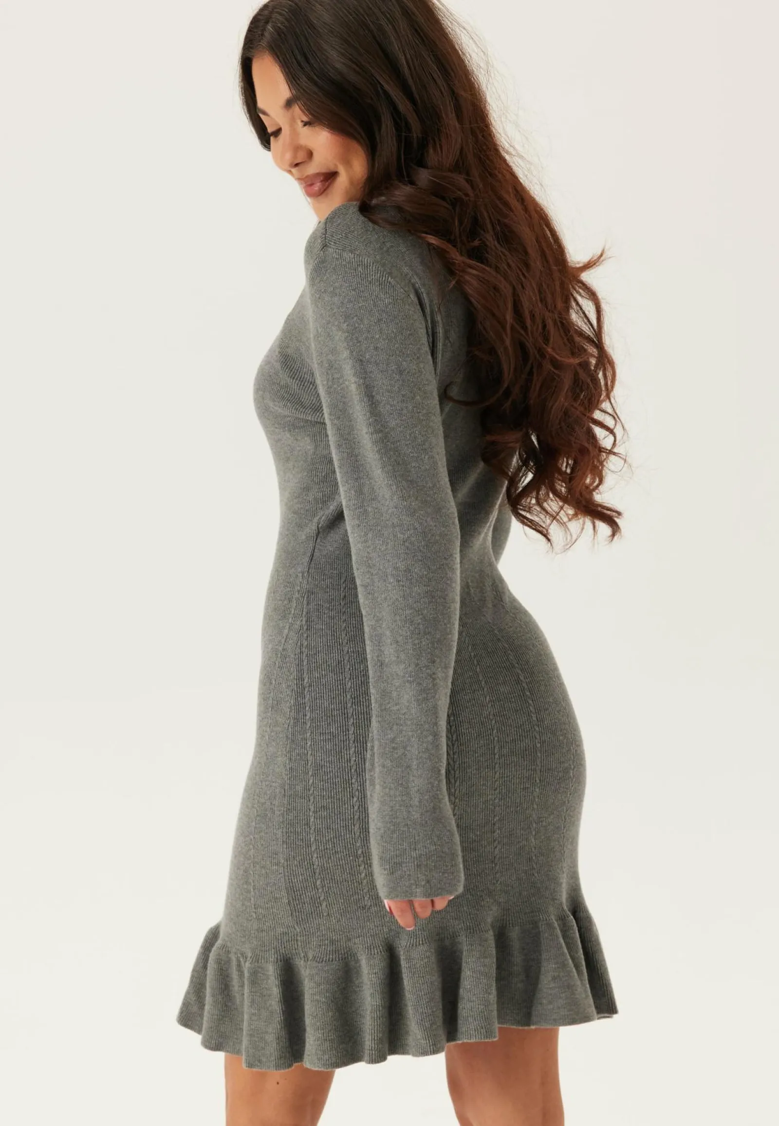 VILA Pitkähihaiset Mekot|Minimekot*Vinorthy O-neck L/S FRILL KNIT