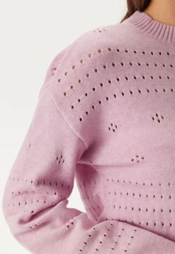 VILA Neuletopit|Neuletopit*Viril L/S O-Neck Pointelle Knit