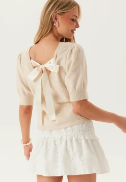 VILA Neuletopit|Neuletopit*Viril S/S BOW DETAIL KNIT TOP